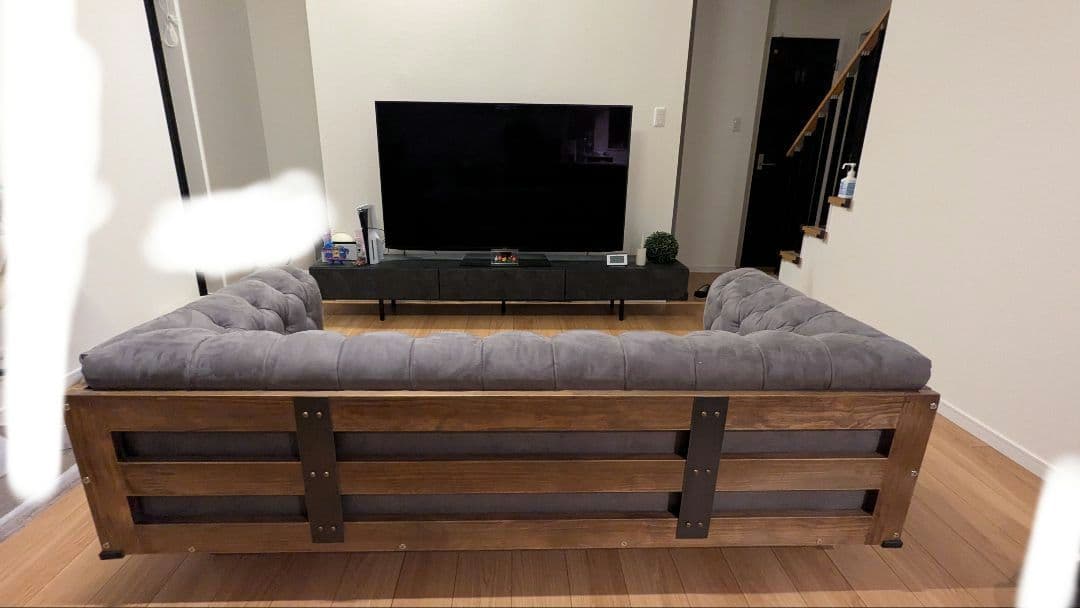 UPTOWN、プーリーソファー3人掛、モダン 、 グレーソファ