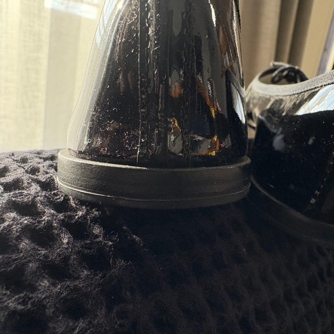 レペット　黒エナメルバレエシューズ 38