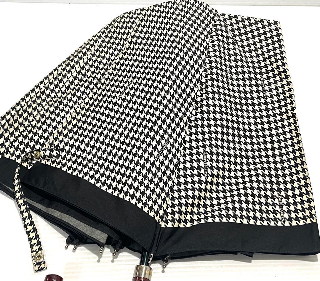 POLOラルフローレン 折り傘 晴雨兼用 千鳥格子柄 レア 新品同様級