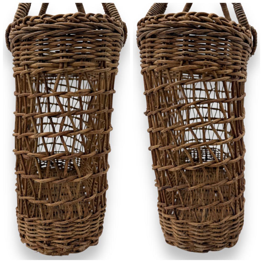 あけび籠　つる細工　手編み　かごバッグ　天然素材　和装　ナチュラル