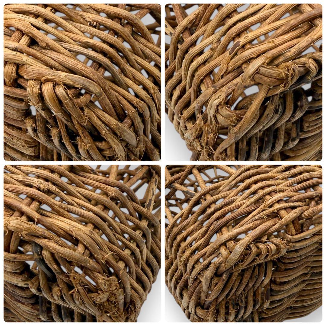 あけび籠　つる細工　手編み　かごバッグ　天然素材　和装　ナチュラル