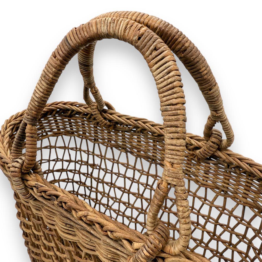 あけび籠　つる細工　手編み　かごバッグ　天然素材　和装　ナチュラル