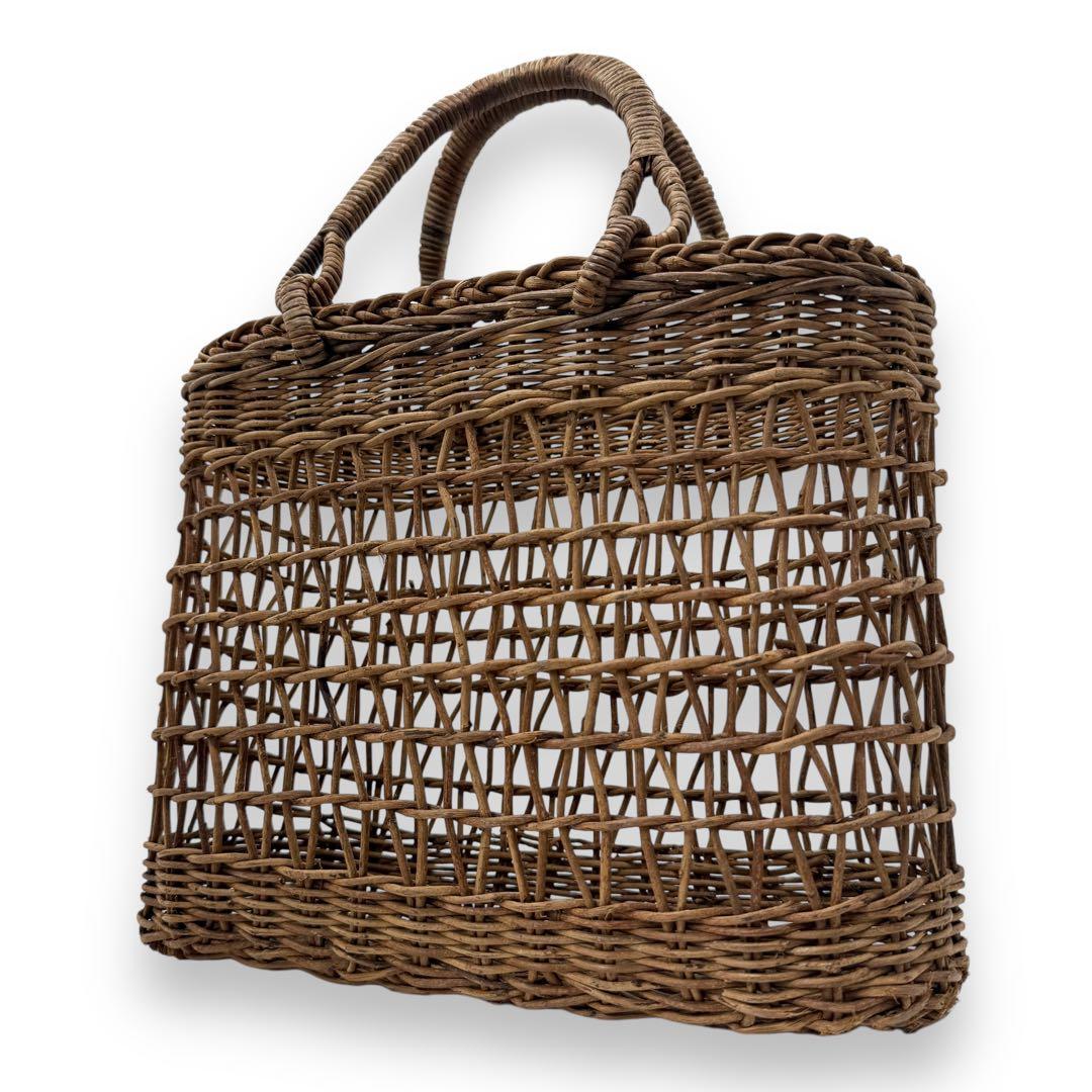 あけび籠　つる細工　手編み　かごバッグ　天然素材　和装　ナチュラル