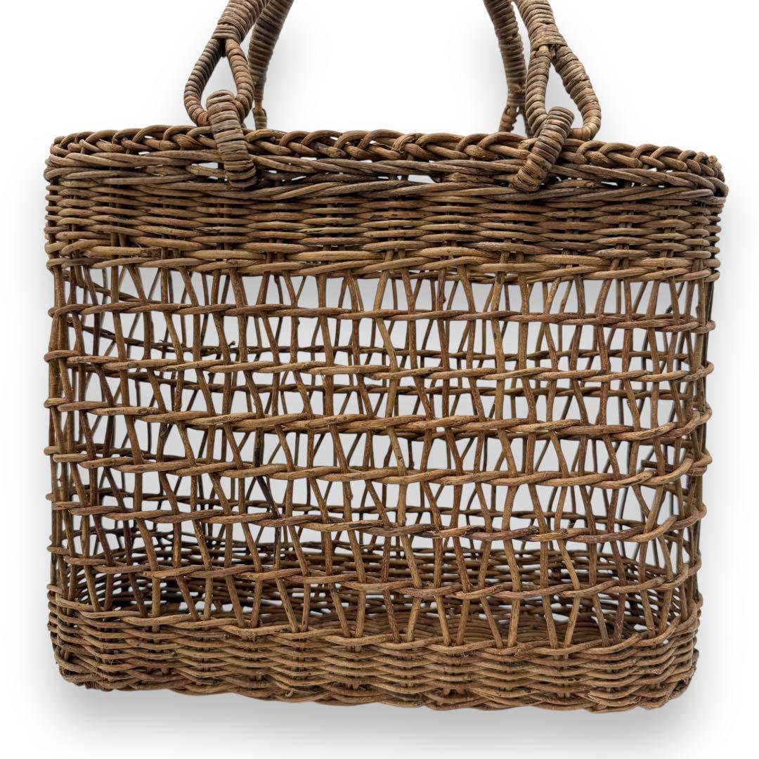 あけび籠　つる細工　手編み　かごバッグ　天然素材　和装　ナチュラル