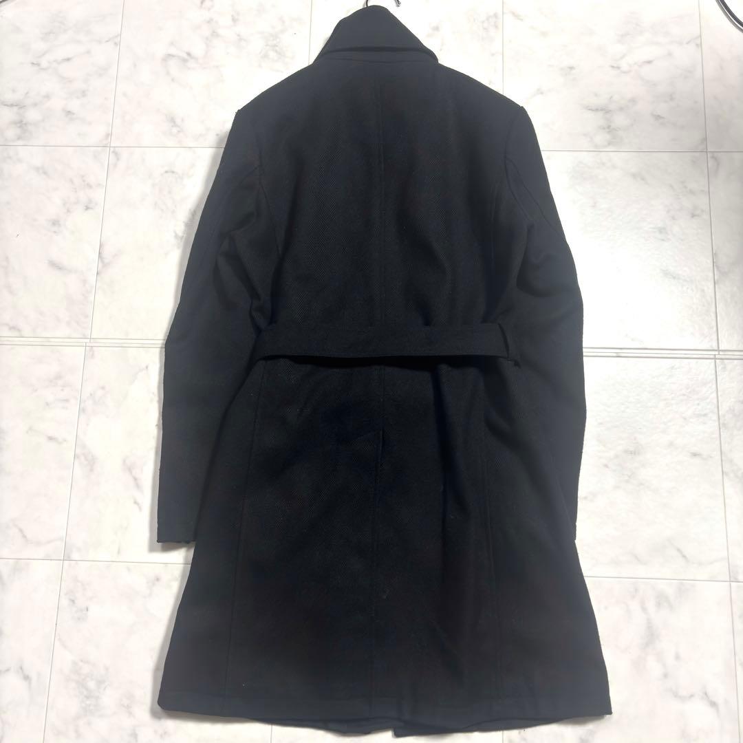 美品✨トルネードマート ウールコート 変形 ロング ベルト付 ブラック L