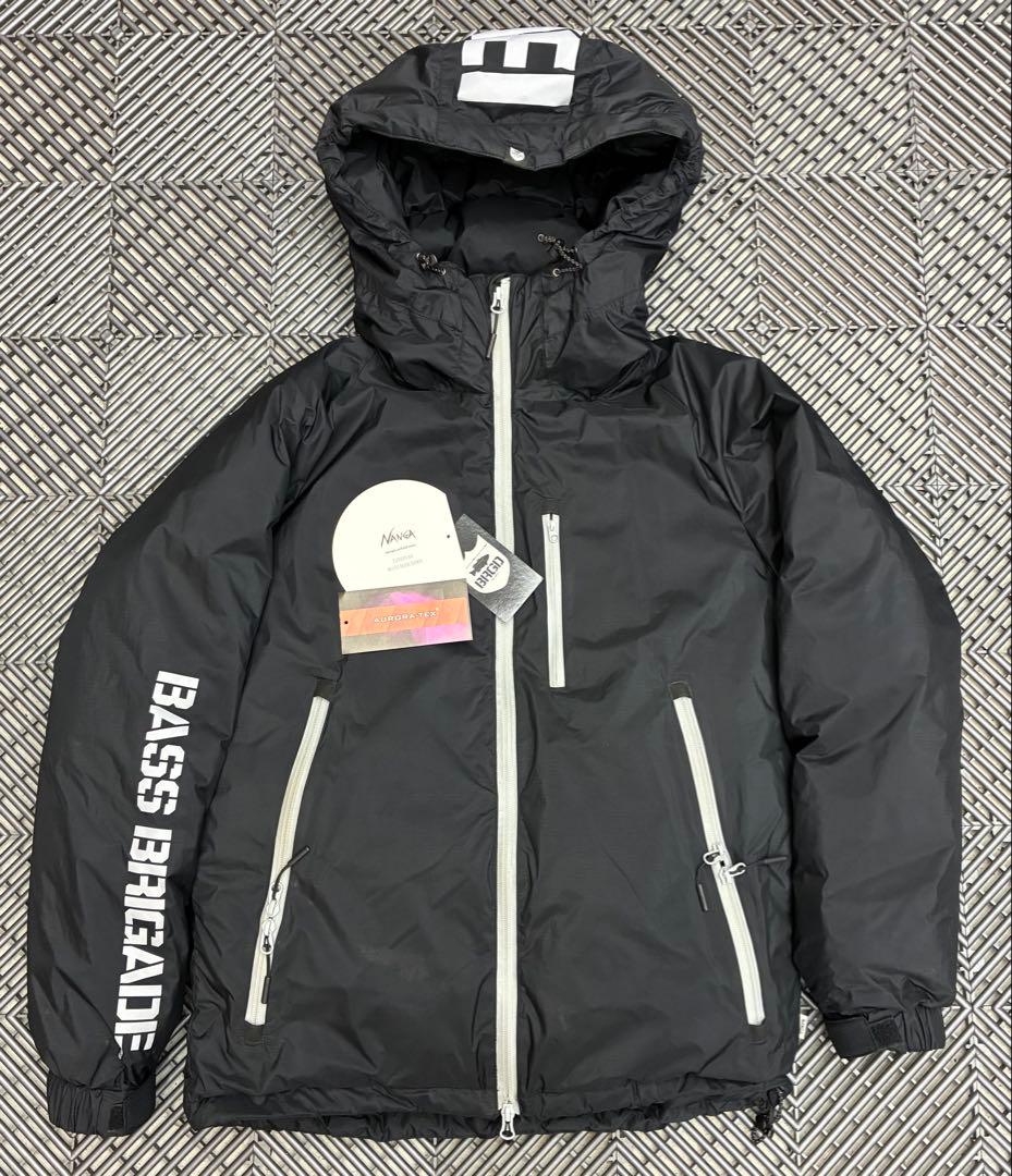 バスブリゲード×ナンガ！オーロラダウンジャケット 760！防水！ブラック&グレー