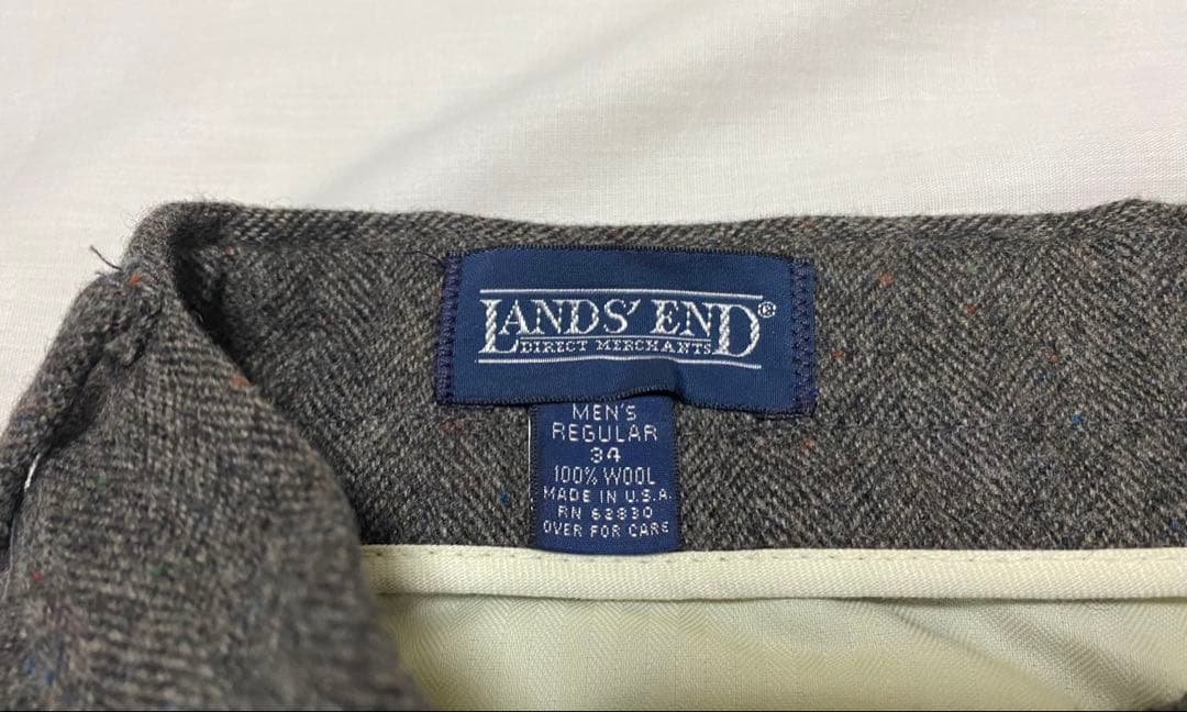 Hub　90s ランズエンド　ツータック　ウールスラックス　アメリカ製