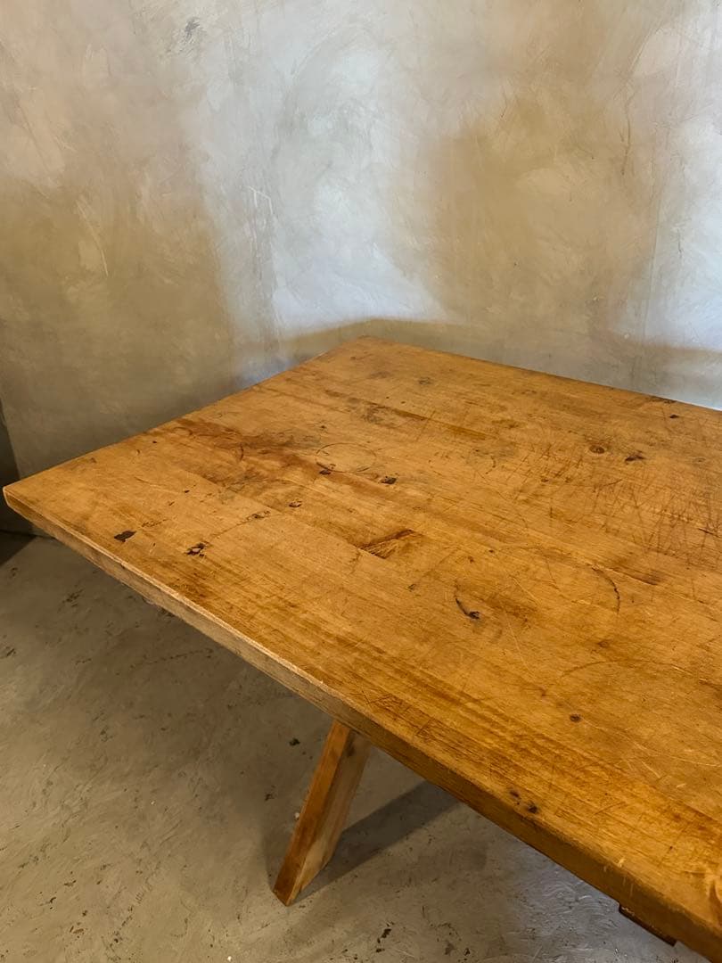 【東京都23区配送無料】ビンテージ　テーブル　作業台　什器　陳列棚　プリミティブ