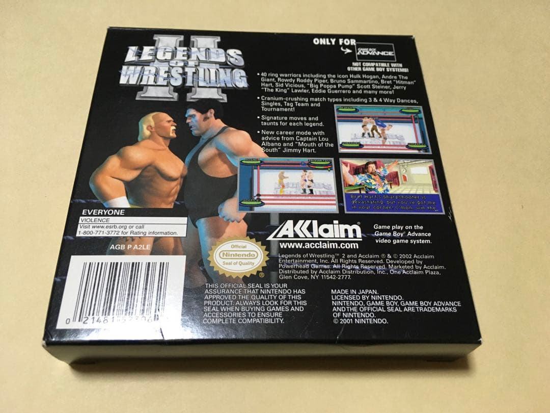 新品未使用　海外版　アドバンス　LEGENDS OF WRESTLING Ⅱ
