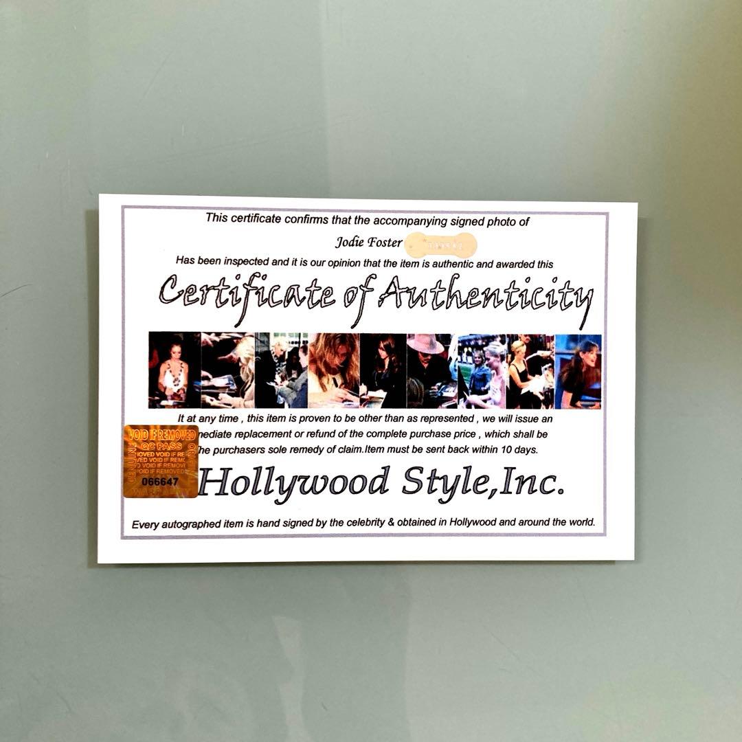 ジョディ・フォスター直筆サイン入り2Lサイズ写真…