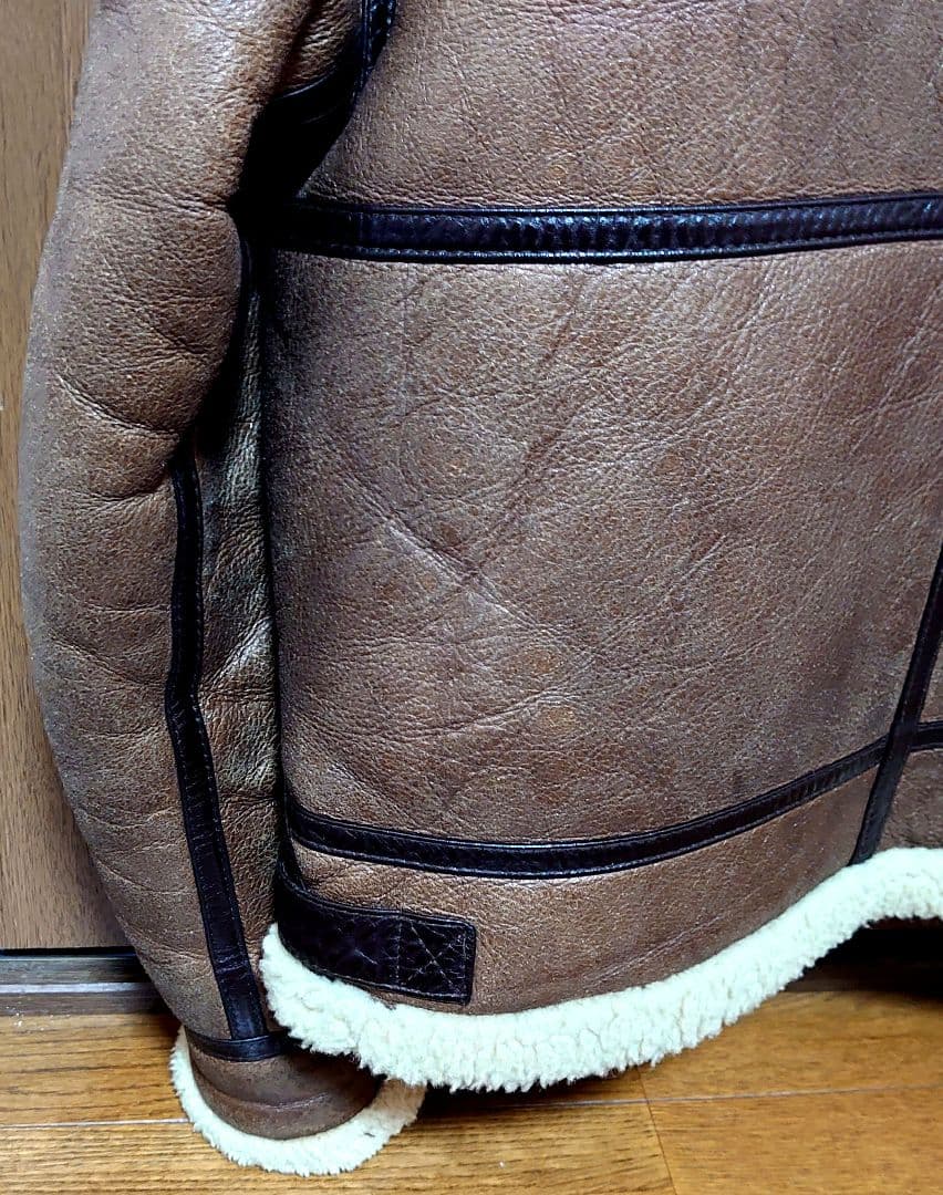 【中古】フライトジャケットL 羊革BRW/B-3韓国製