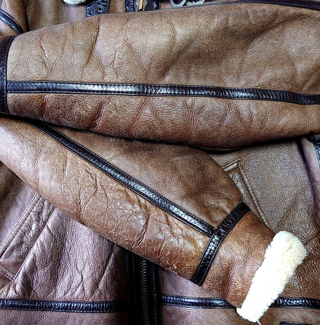 【中古】フライトジャケットL 羊革BRW/B-3韓国製