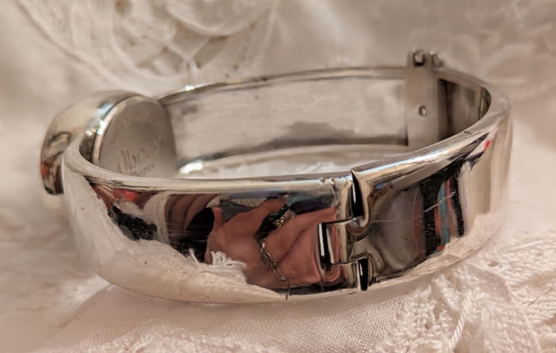 Obrey ソリッドシルバー 手巻き時計♠️2針♠️フランス製♠️銀♠️バングル