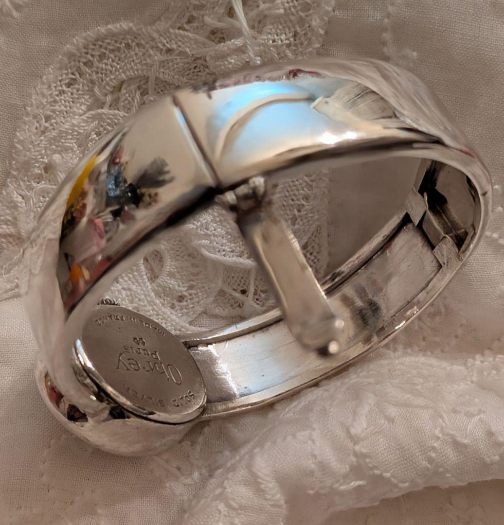 Obrey ソリッドシルバー 手巻き時計♠️2針♠️フランス製♠️銀♠️バングル