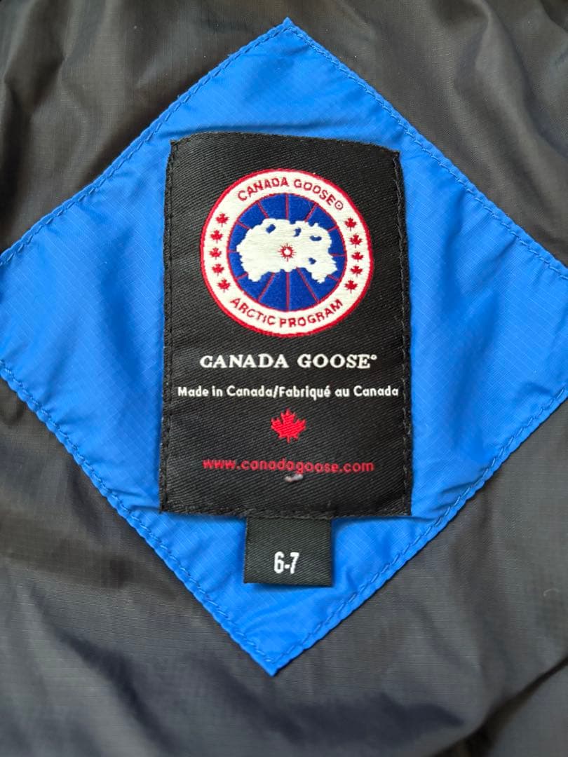 カナダグース キッズ　ダウン ジャケット ブルー 5070KPB 6歳〜7歳