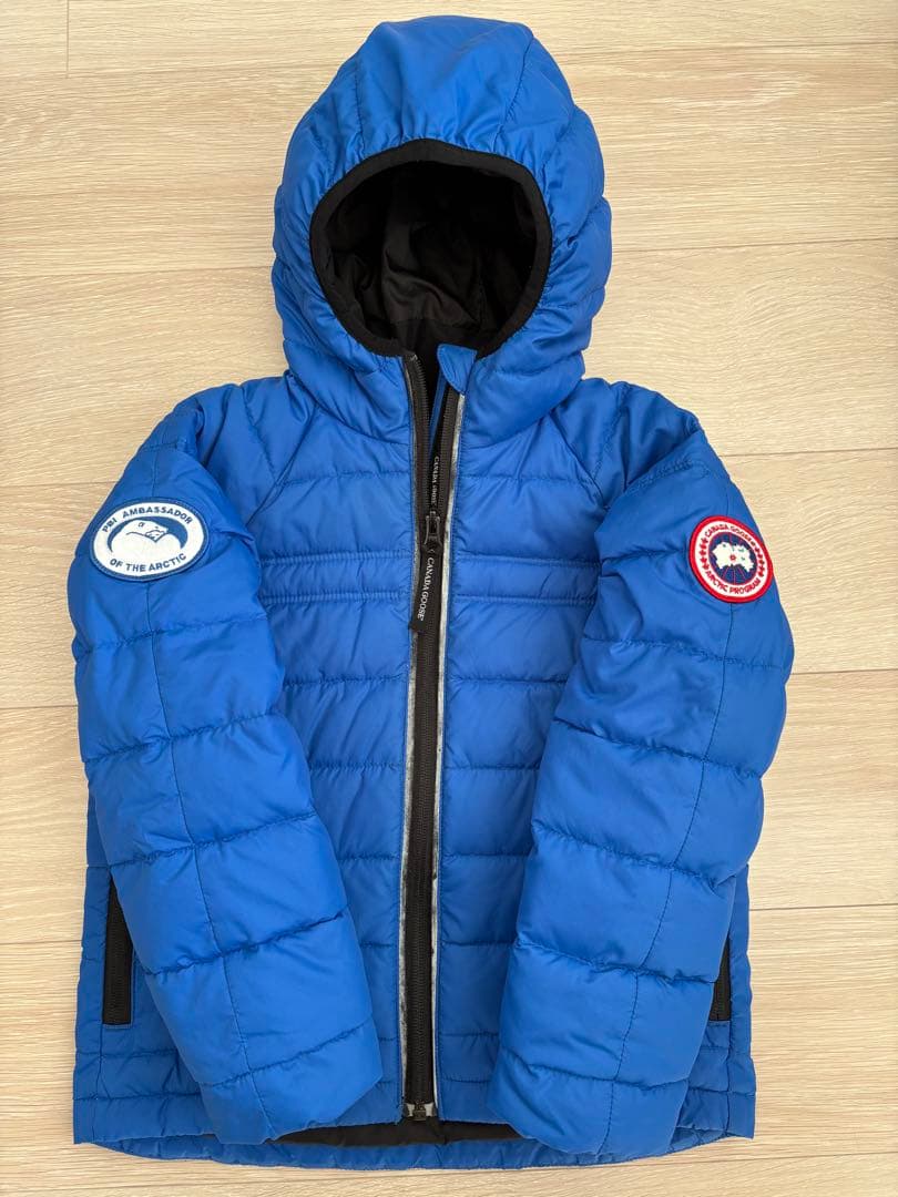 カナダグース キッズ　ダウン ジャケット ブルー 5070KPB 6歳〜7歳