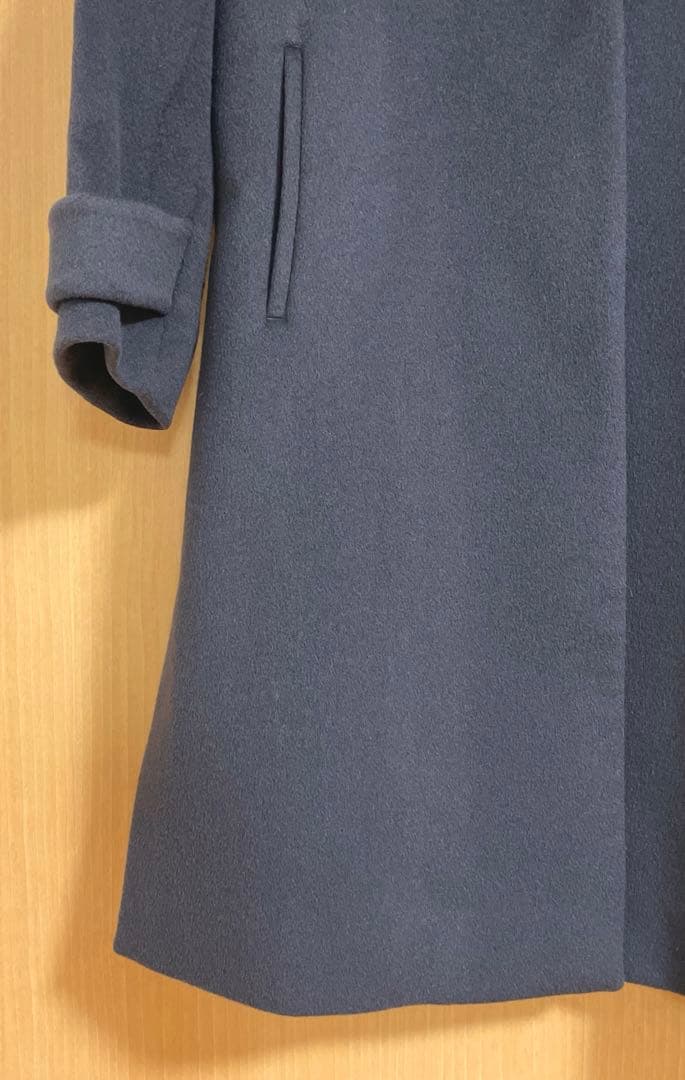 ☆極美品☆グリーンレーベル アンゴラビーバースリットノーカラーコート　38