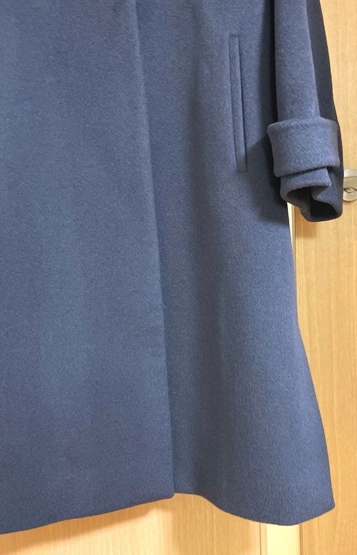 ☆極美品☆グリーンレーベル アンゴラビーバースリットノーカラーコート　38