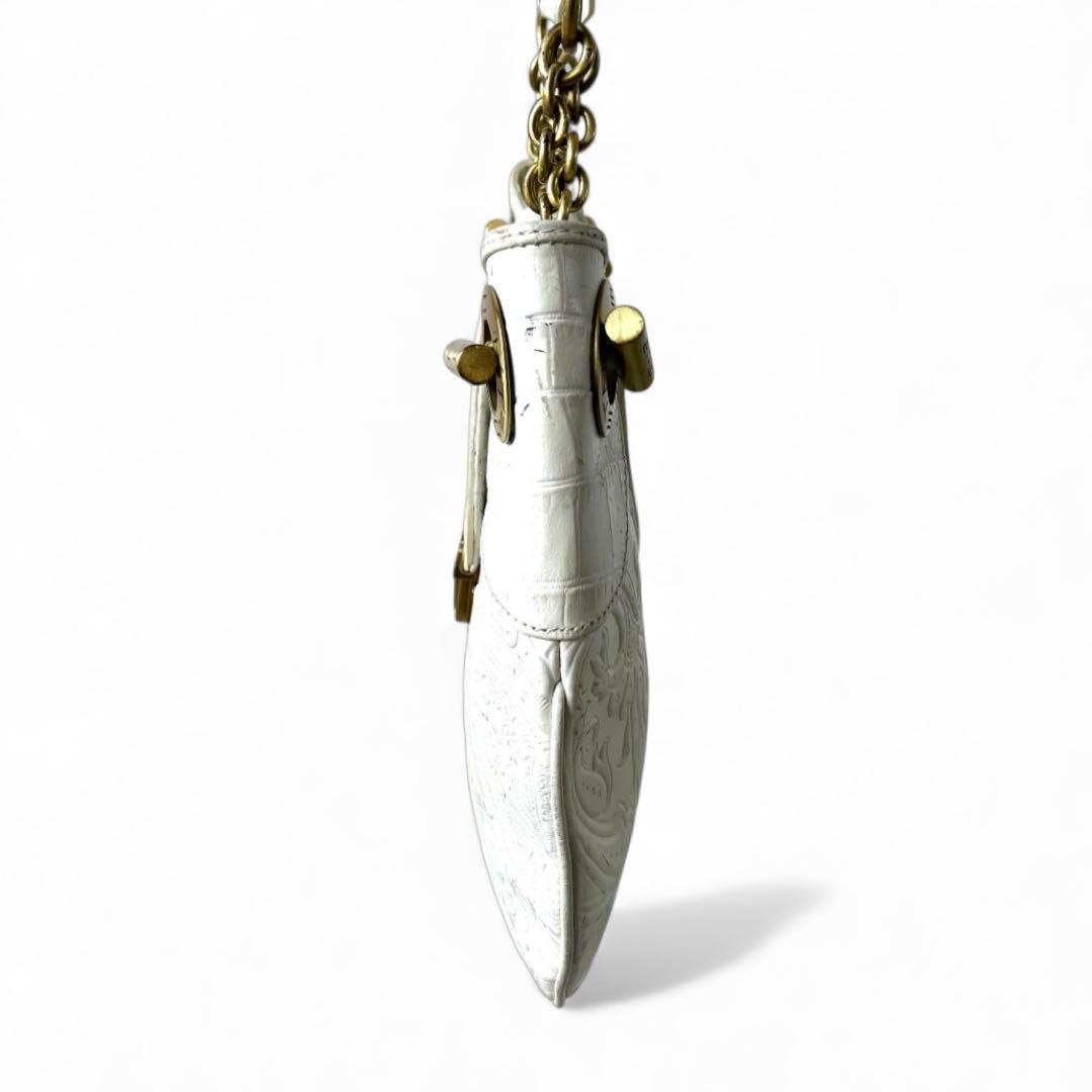 ETRO マルゴット レザー チェーンショルダーバッグ 白色系 イタリア製