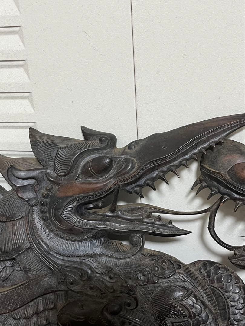 木製 龍の置物 木彫り/木工工芸/東洋彫刻/置物/飾物/干支/龍/辰/辰年/玄関