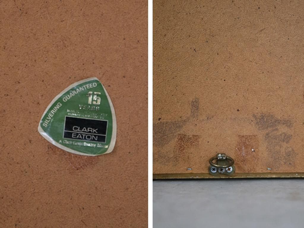 英国アンティークゴールドフレームミラー/壁掛け鏡ウォールミラー(79-114)