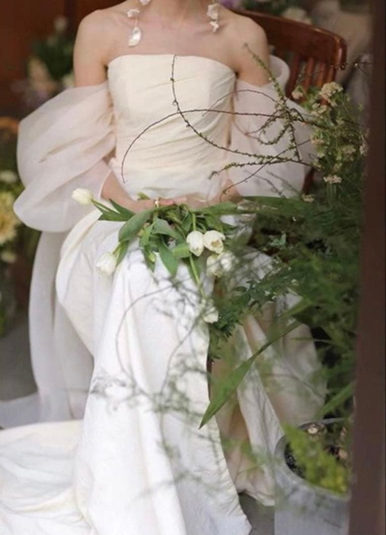 前撮り3点セット♡ドレス＋ベール＋パンプス　フォトウェディング