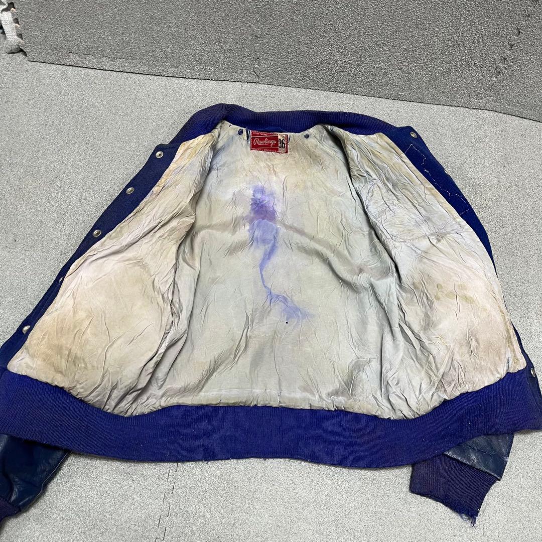 276 Rawlings Dレタード/USA製 レザー切替 36表記 フェード