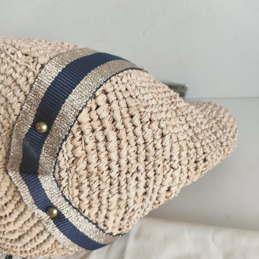 ヴィオラドーロ ラフィア トートバッグ　カゴバッグ　ラフィア