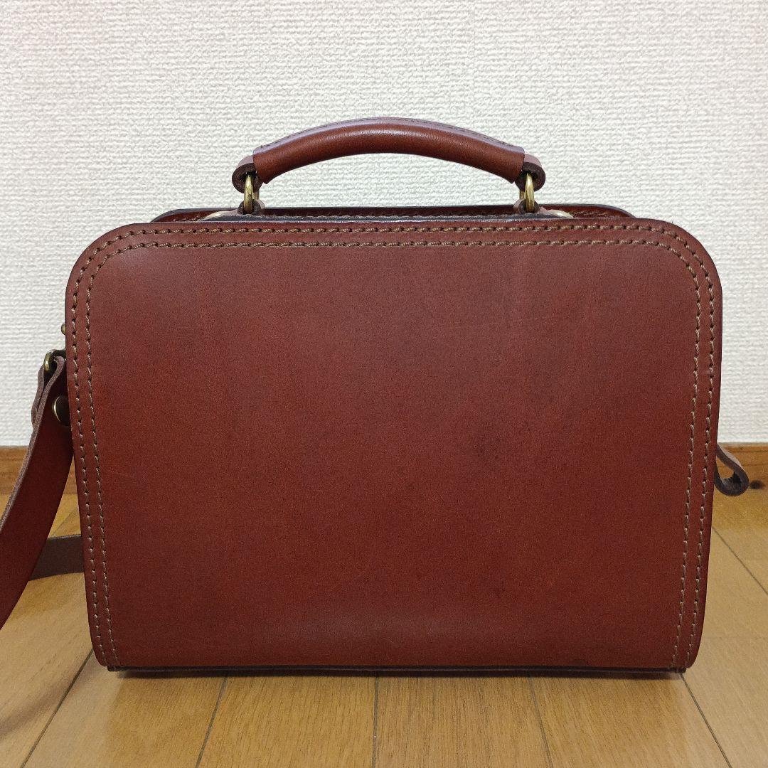 HERZ ダブルステッチ2wayショルダー チョコ