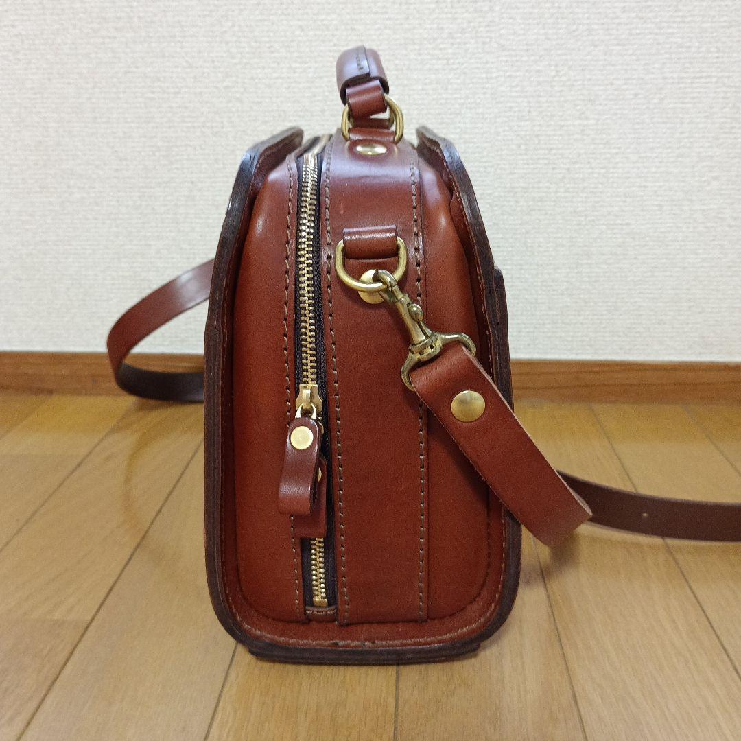 HERZ ダブルステッチ2wayショルダー チョコ