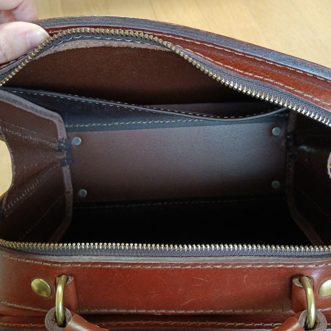 HERZ ダブルステッチ2wayショルダー チョコ