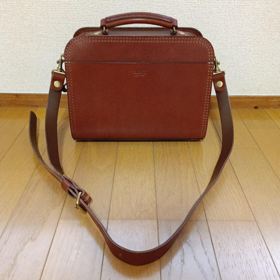 HERZ ダブルステッチ2wayショルダー チョコ