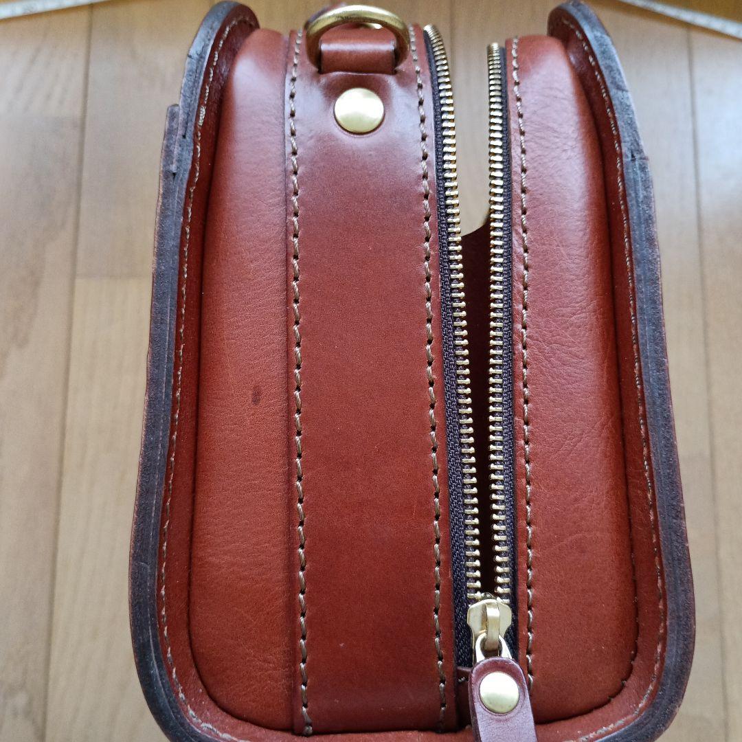 HERZ ダブルステッチ2wayショルダー チョコ