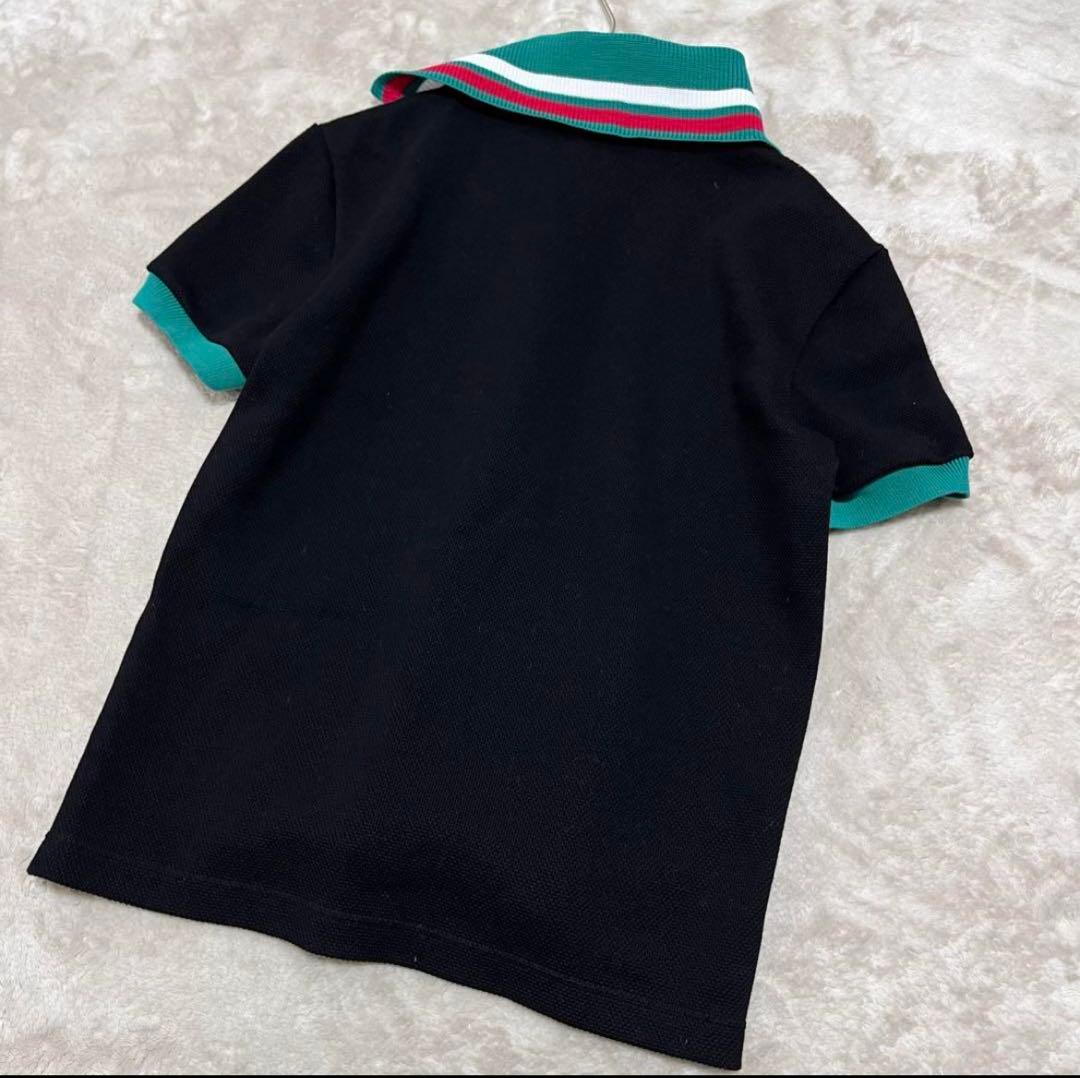 ホワイト　　アシンメトリー　鹿の子　ポロシャツ　プルオーバー