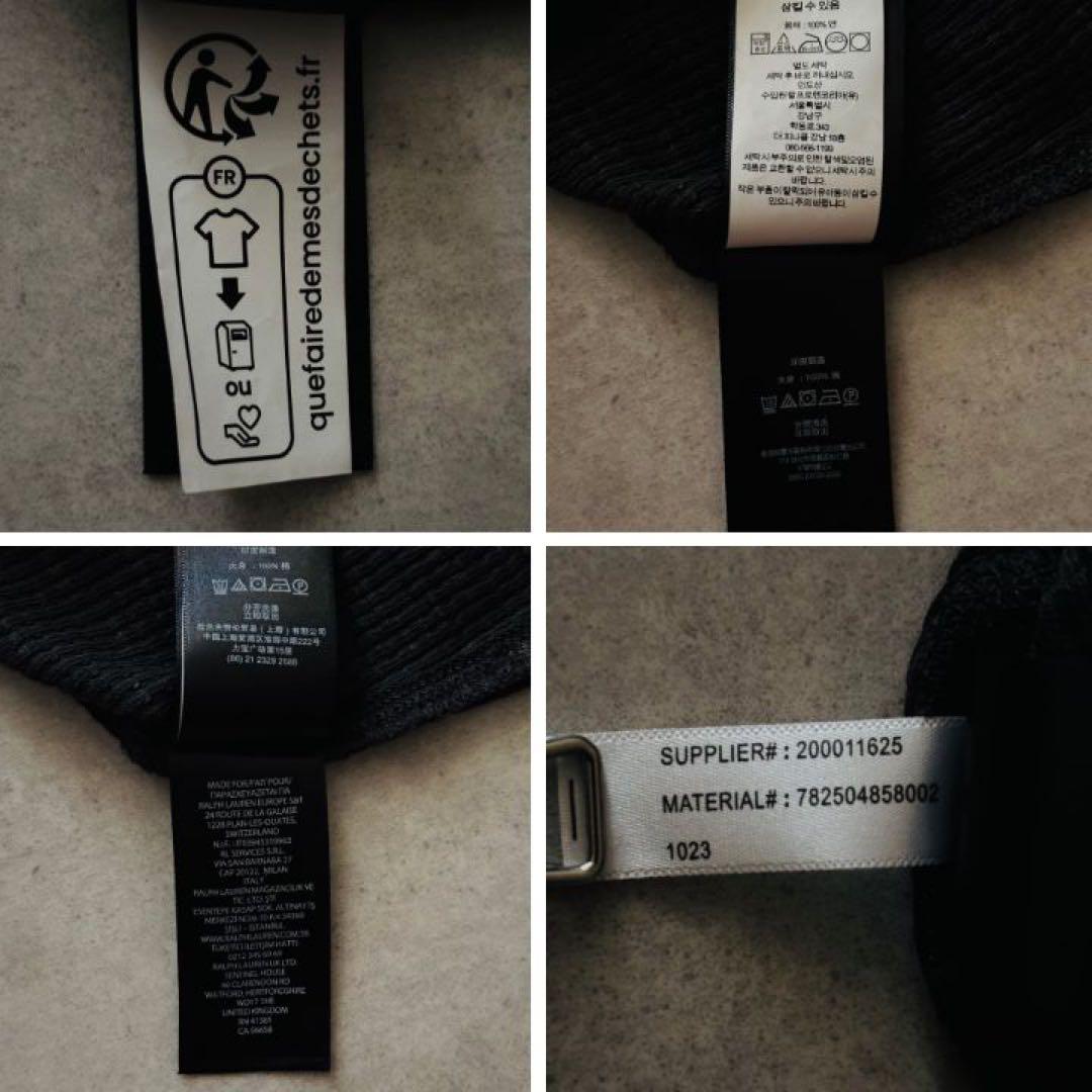 極美品 定価2,3万 RRL クルーネック長袖ワッフル L 黒系 スミクロ