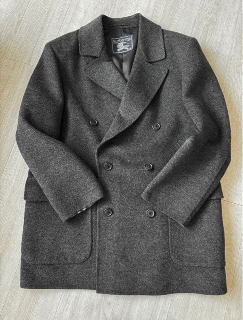 BURBERRY⭐︎バーバリー　ダークグレー ダブルブレスト チェスターコート