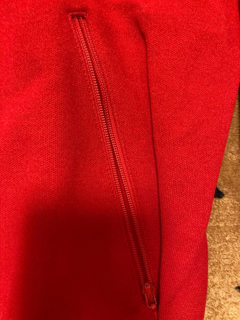 当時物未使用品デサントadidasジャージセットアップ赤✖️ベージュMサイズ