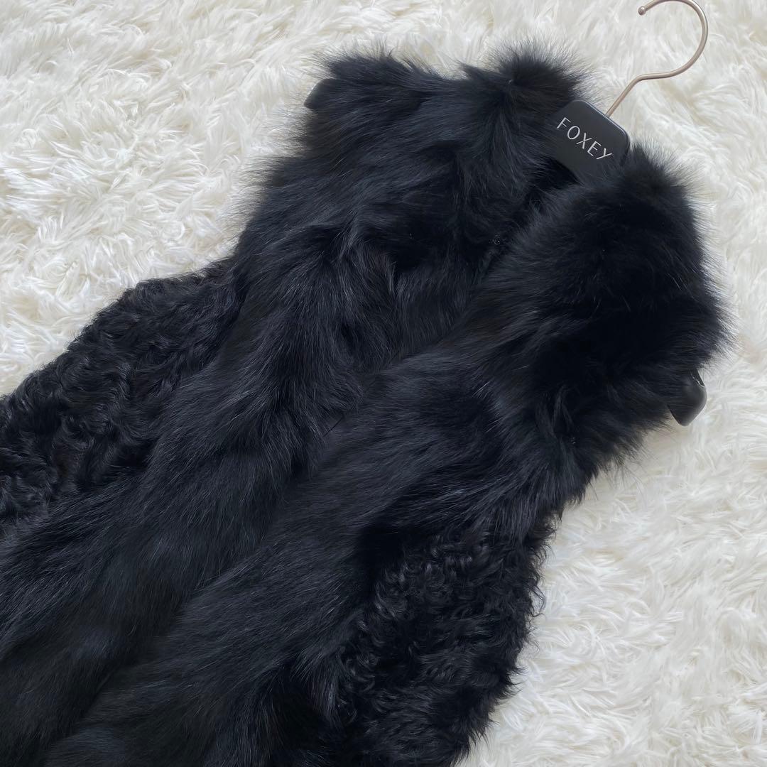 美品✨グレースコンチネンタル　カルガンフォックスベスト　ラム&フォックスファー