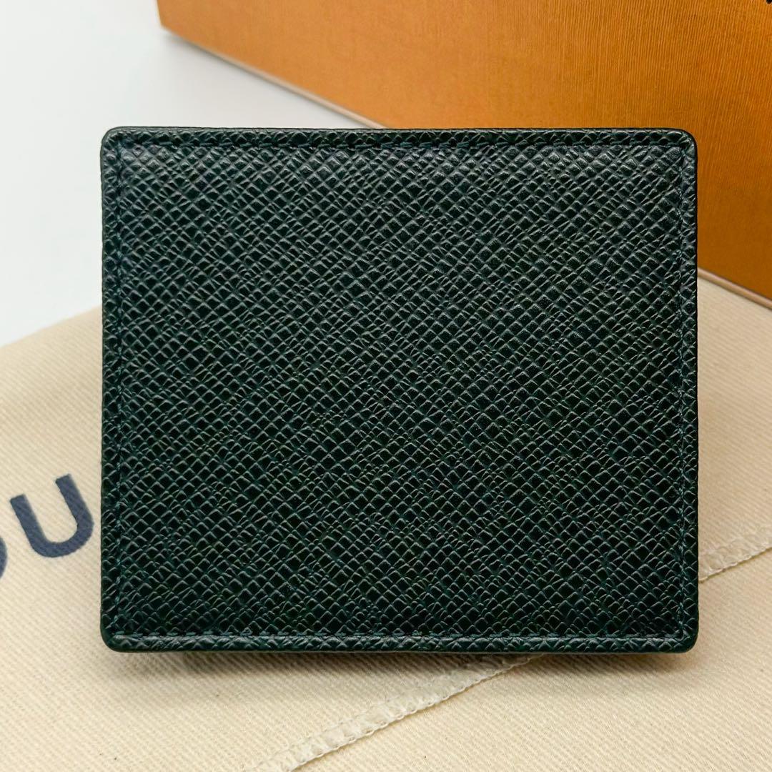 美品 ポルトモネ ボワット タイガ グリーン 小銭入れ ケース コンパクト