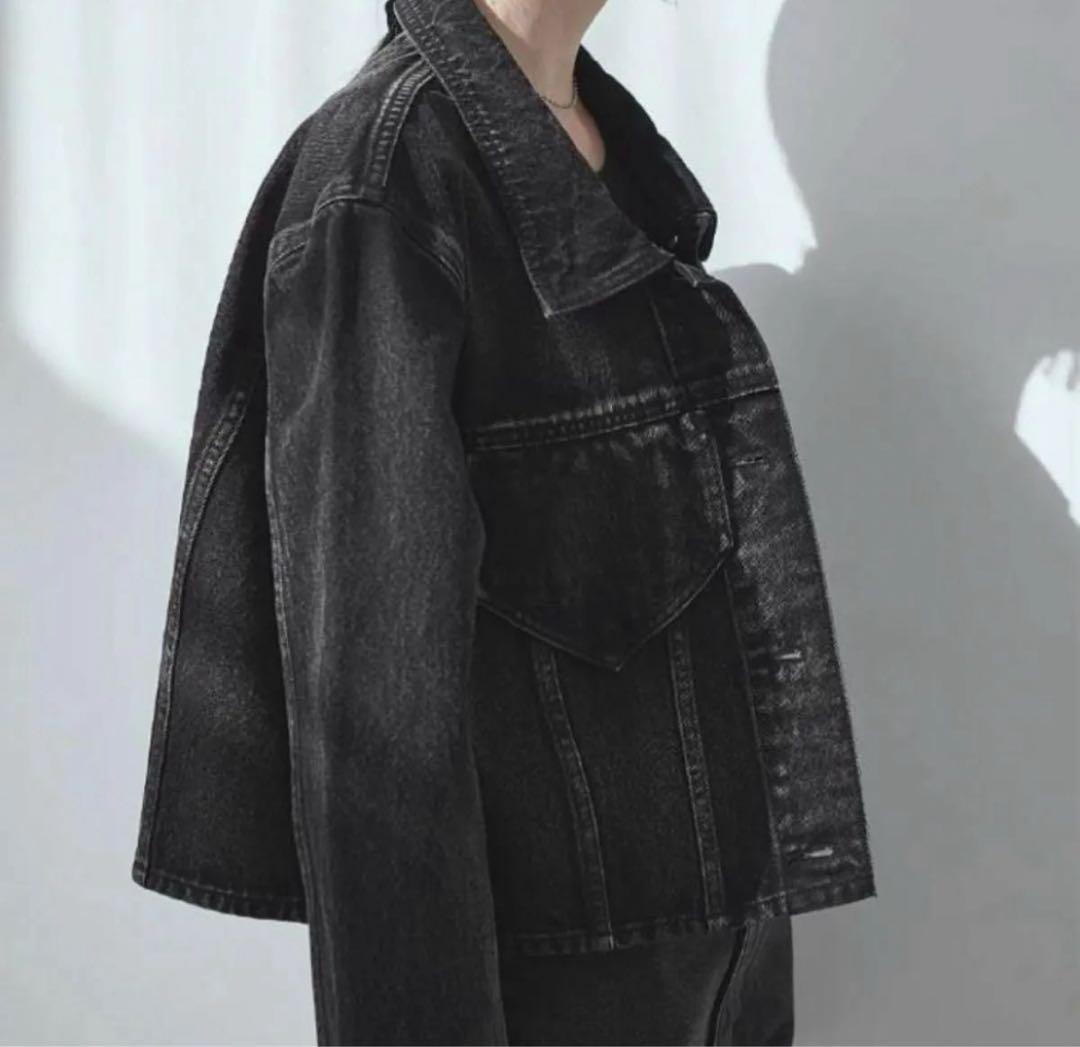【美品】deru2828ブラックデニムジャケット 吉岡純子 完売品