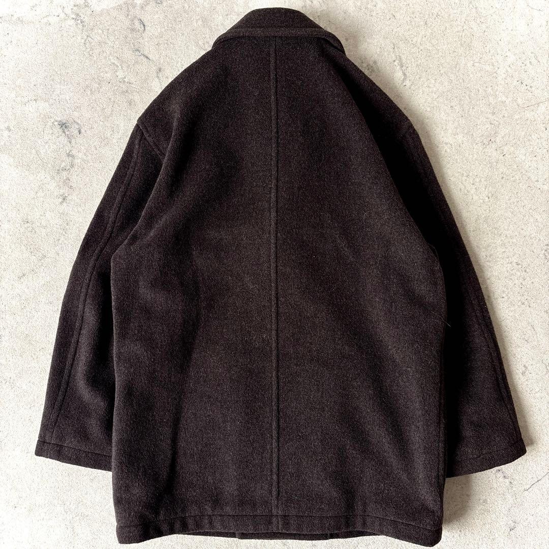 90s ジェイクルー 巨人タグウール オーバーサイズ ハーフコート ピーコート茶