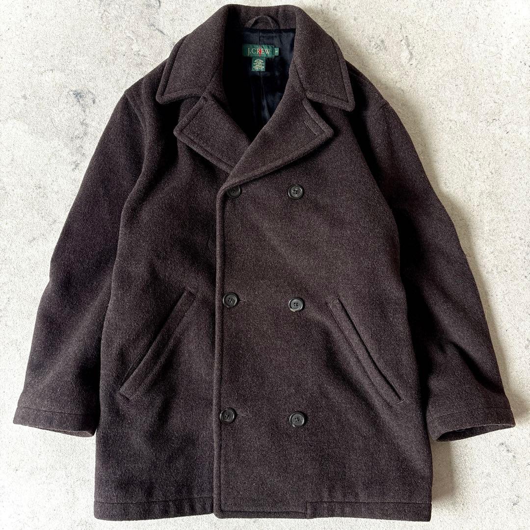 90s ジェイクルー 巨人タグウール オーバーサイズ ハーフコート ピーコート茶