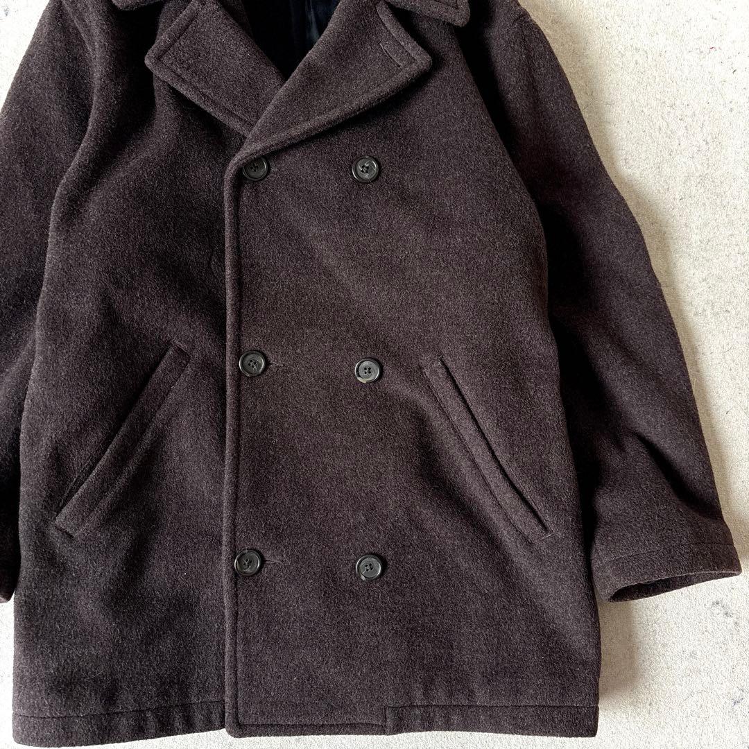 90s ジェイクルー 巨人タグウール オーバーサイズ ハーフコート ピーコート茶