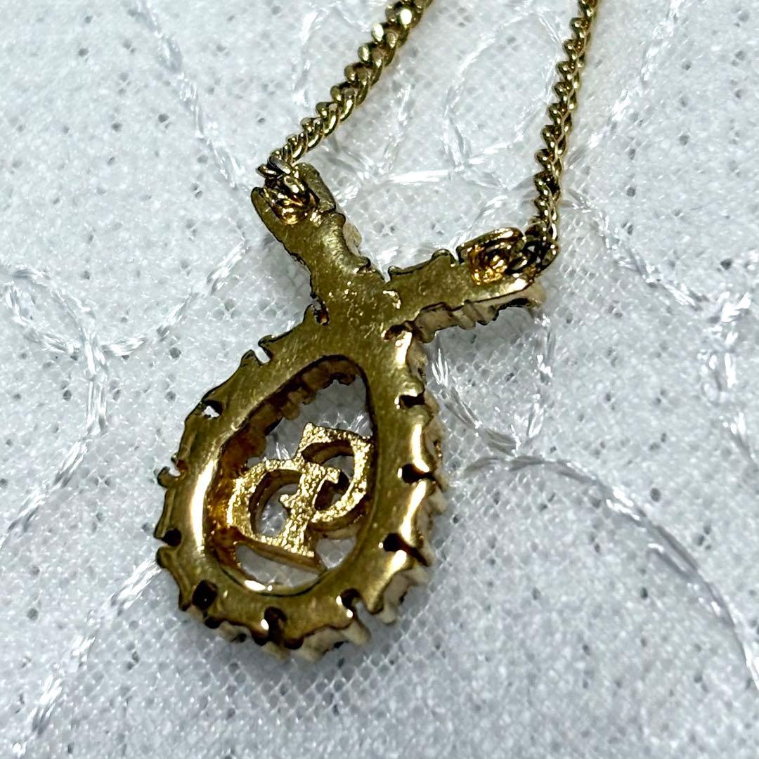 美品 Christian Dior ヴィンテージ ロゴ ジュエリー ネックレス