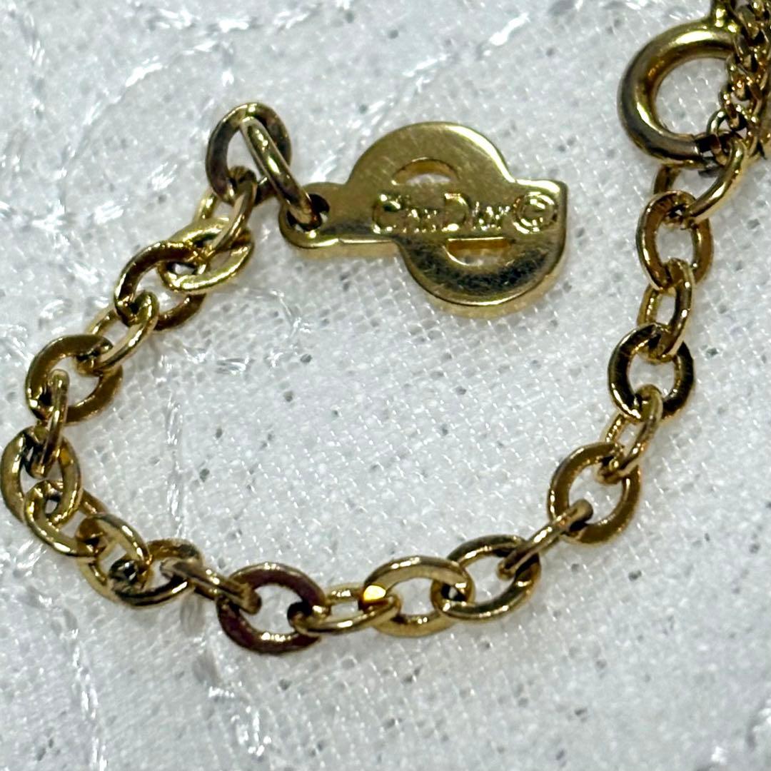 美品 Christian Dior ヴィンテージ ロゴ ジュエリー ネックレス