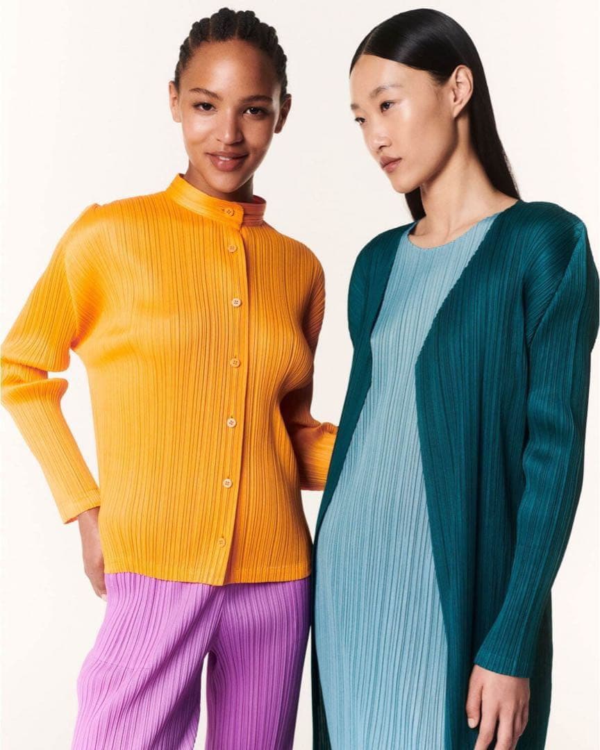 プリーツプリーズ　2025年１月マンスリー　長袖トップス　ブルーグレー