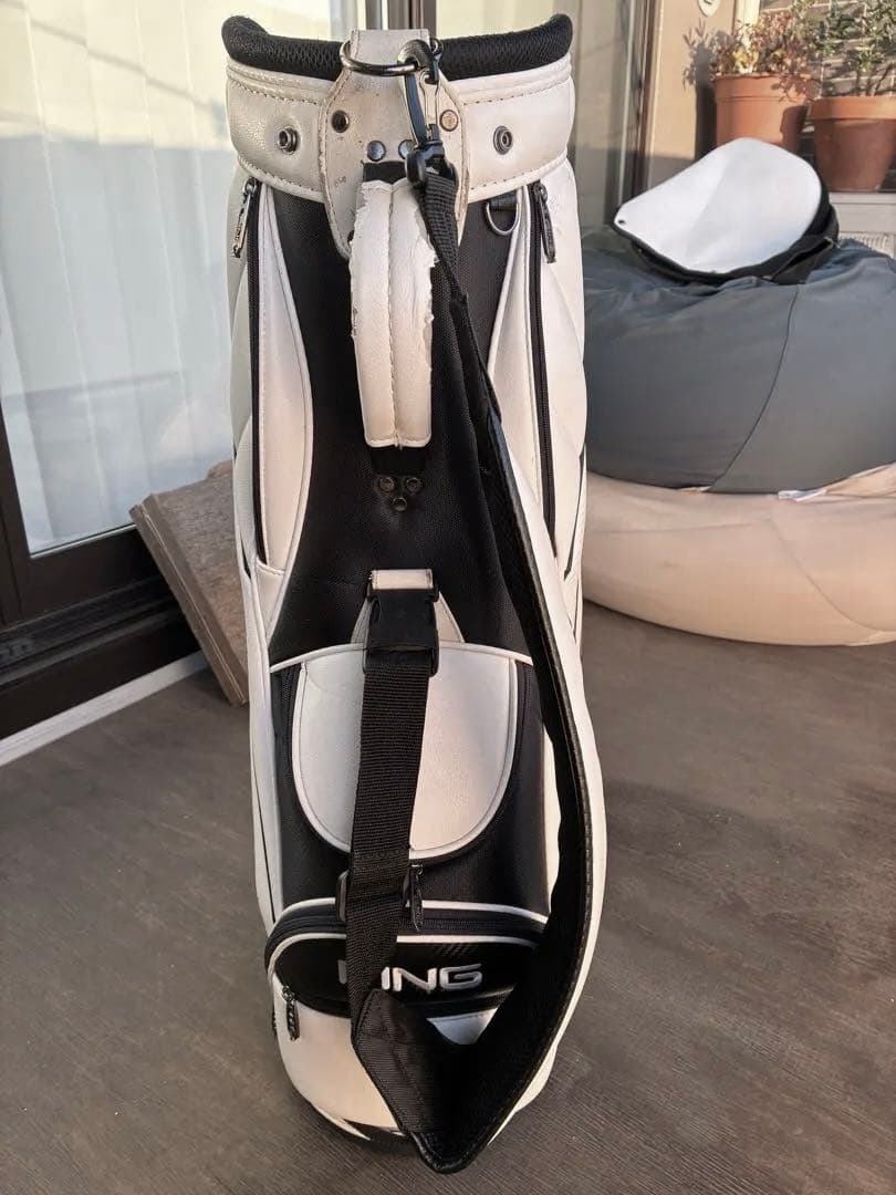PING キャディバッグ ホワイト　取手に難あり