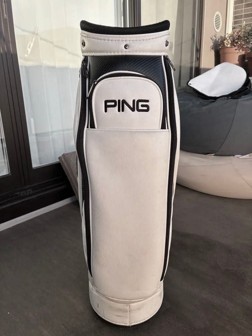 PING キャディバッグ ホワイト　取手に難あり