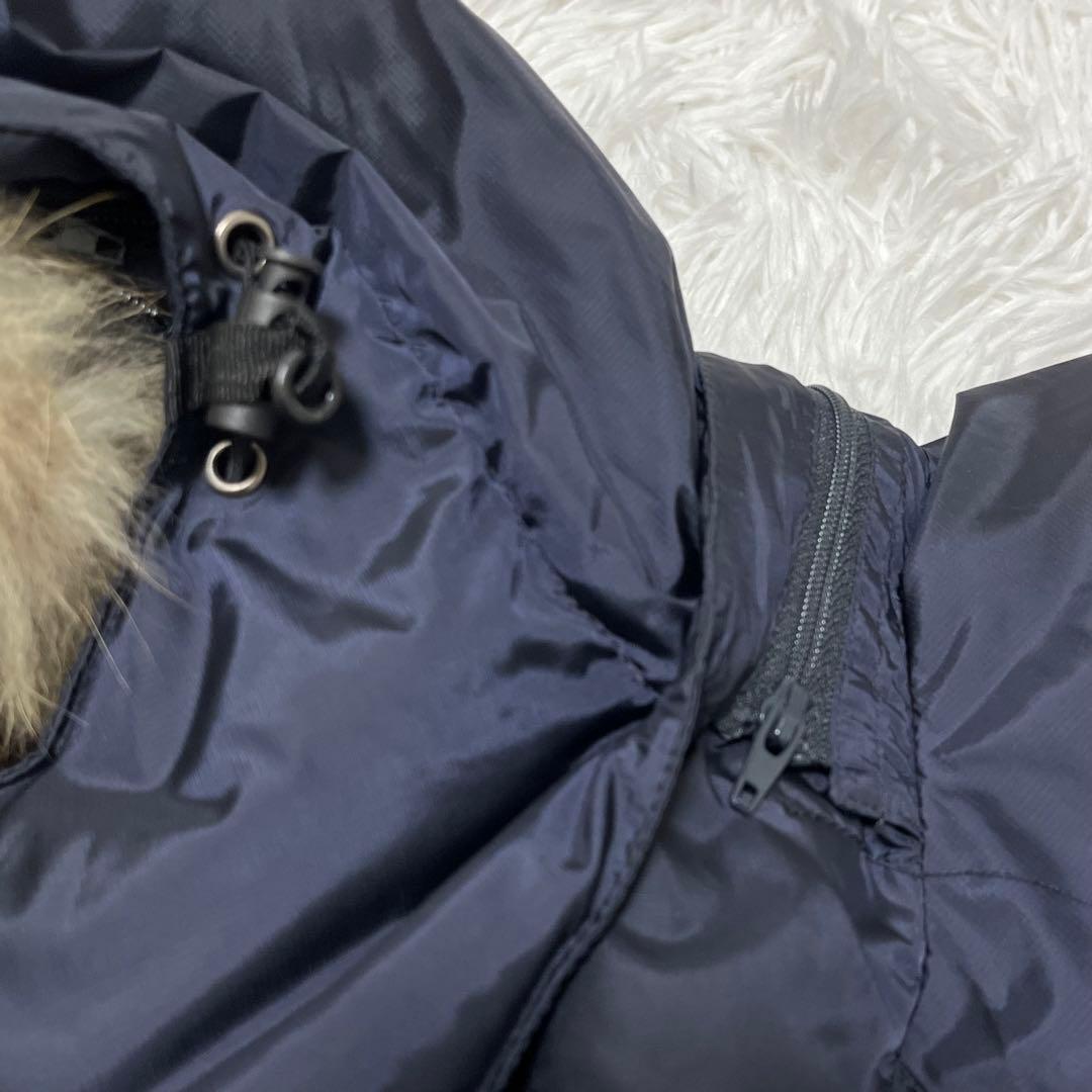 アブガルシア　ダウンジャケット　650グースダウン　XL ネイビー　刺繍ロゴ