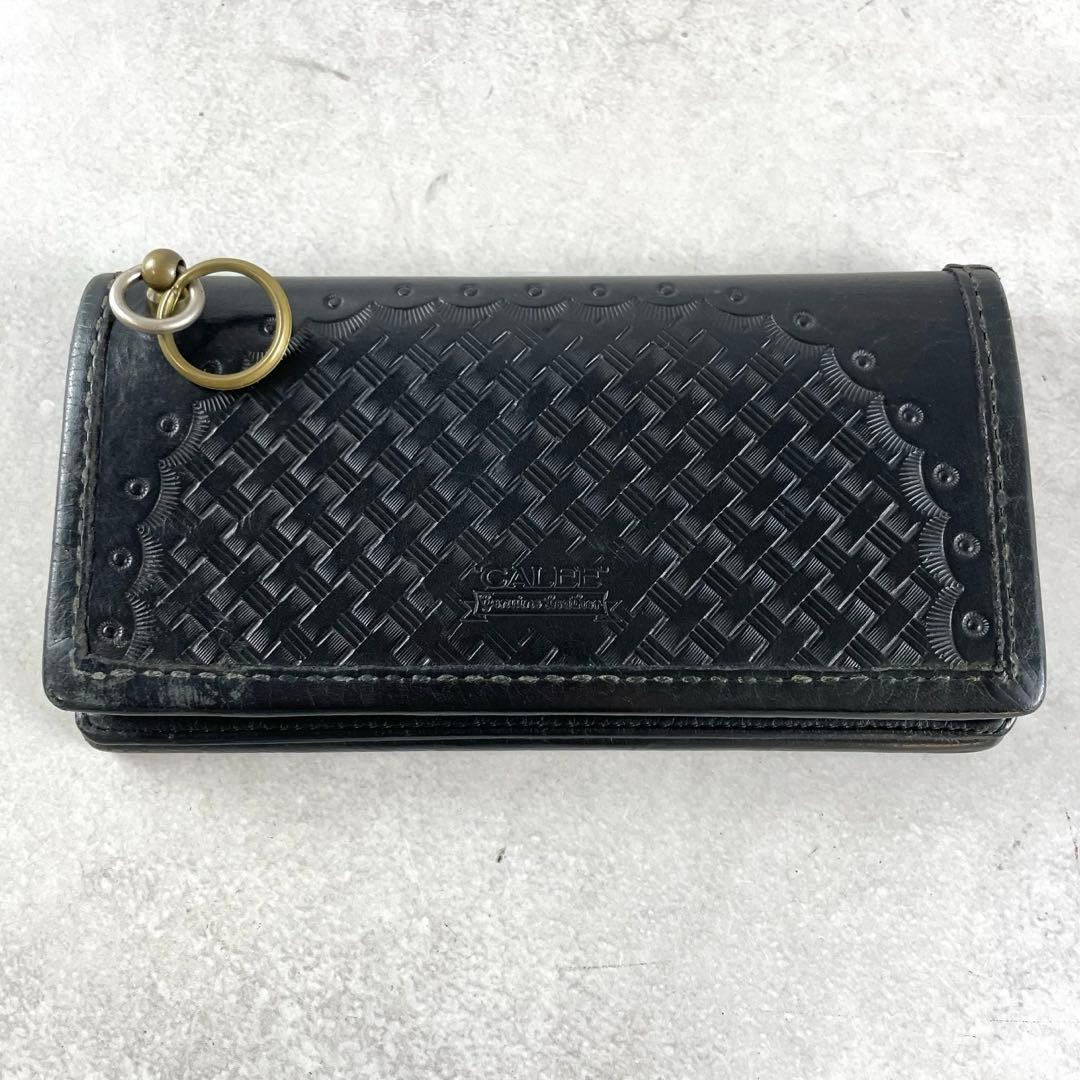 入手困難✨ キャリー CALEE 長財布 トラッカーウォレット レザー ブラック